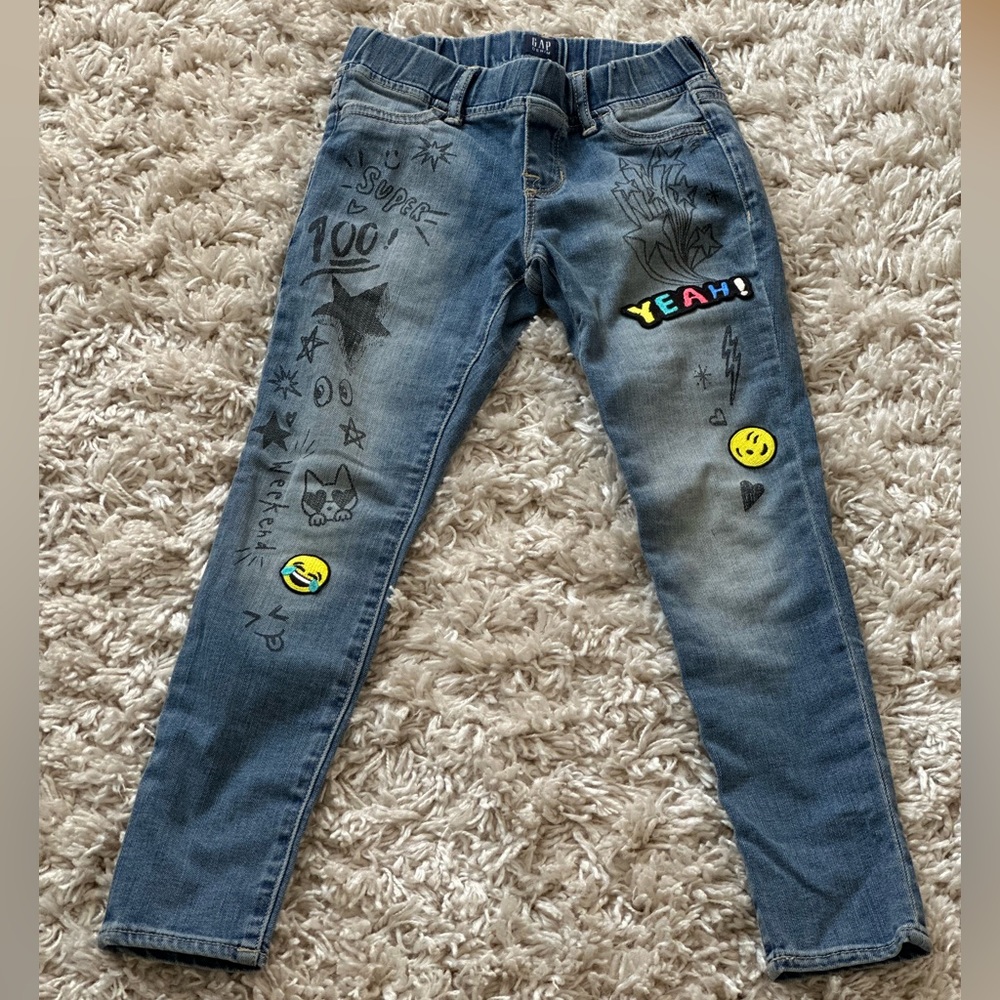 Brand New no tags, Gap little girl Stylish Embroidered Jean. New. No tags though